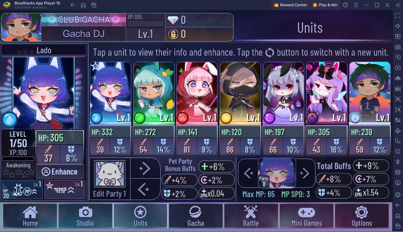 Team Compositions in Gacha Club