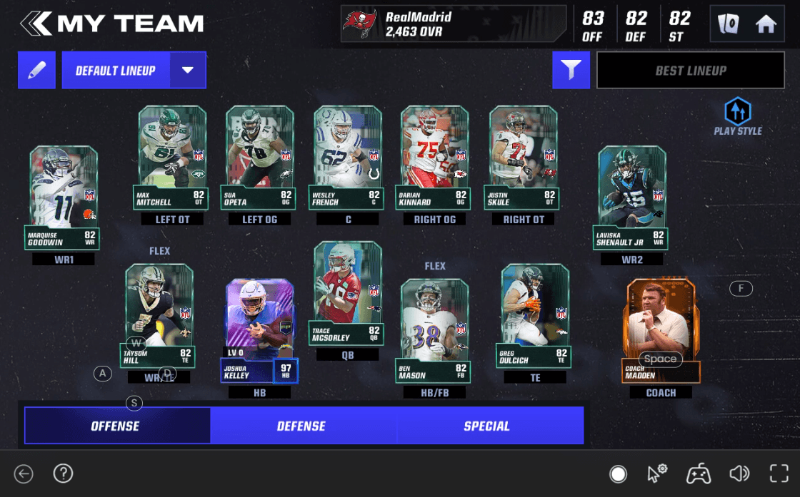 New Player Cards on Madden NFL 24