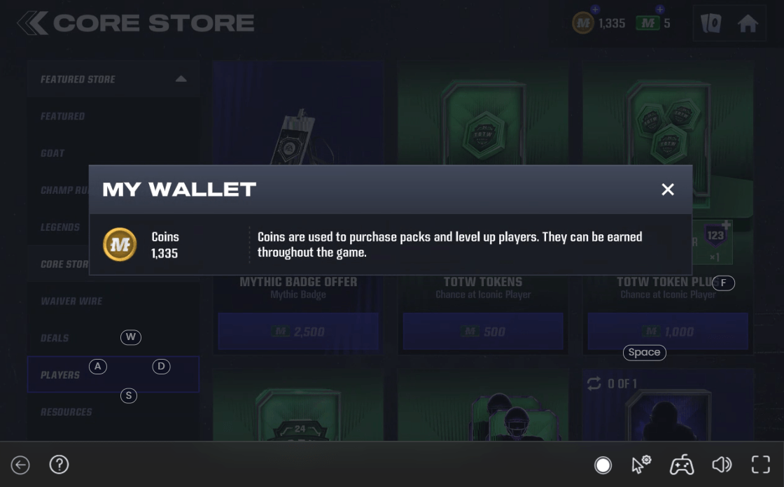 Currency in Madden NFL 24