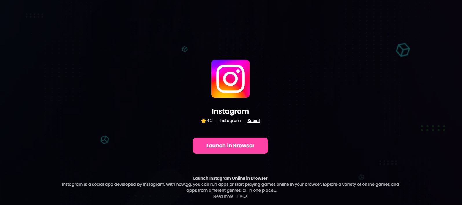 Instagram on now.gg