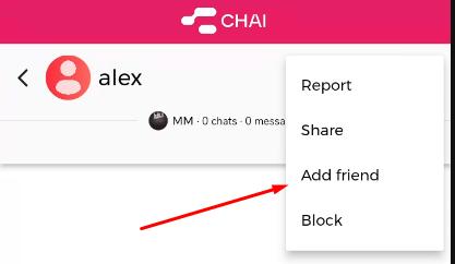 Add Friend on Chai Chat