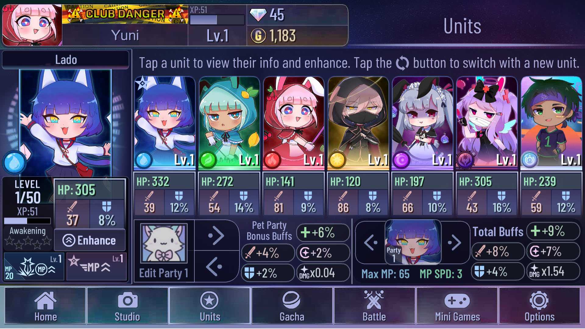 Powering up your Characters in Gacha Club