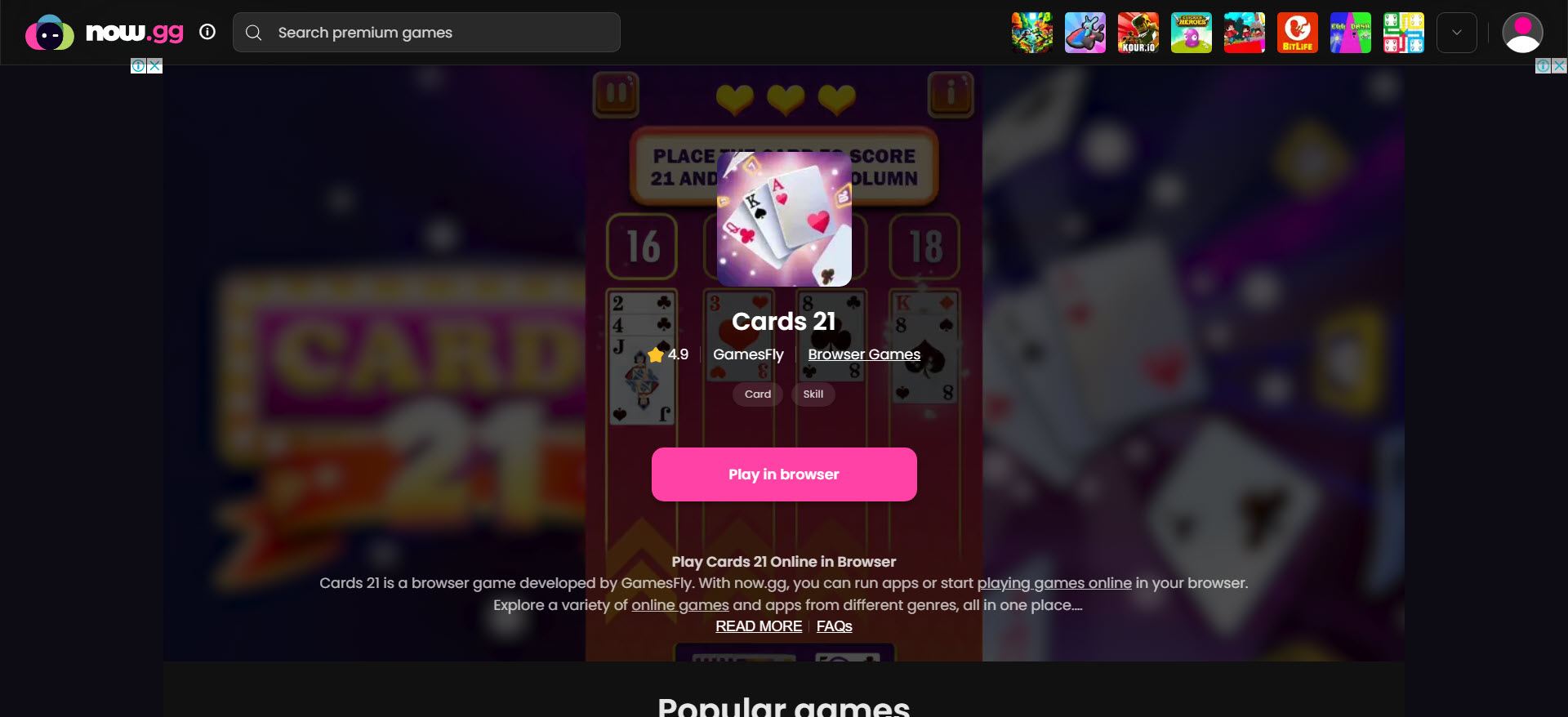 Cards 21 Online