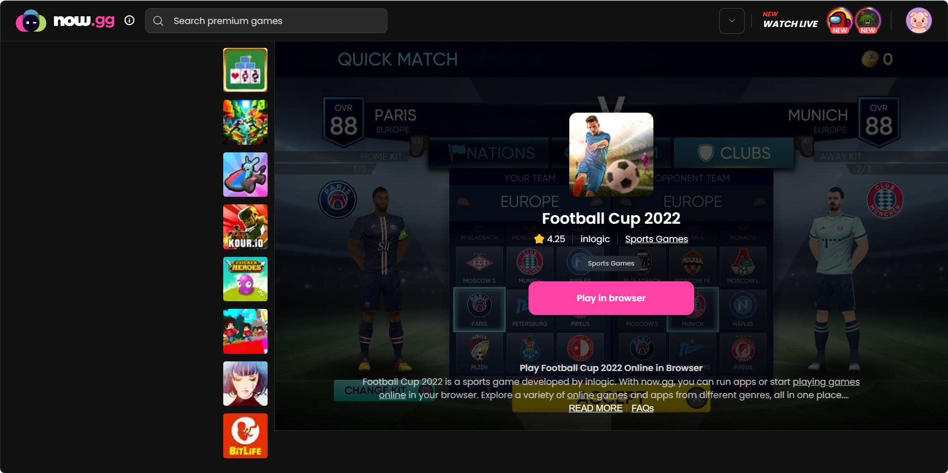 Football Cup 2022 Online